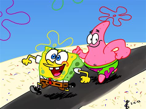 Spongebob And Patrick Running By Dgreeng On Newgrounds