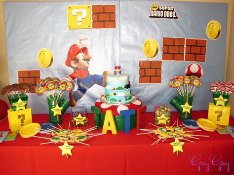 Greygrey Designs My Parties Super Mario Birthday Party