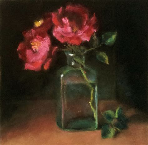 Cynthia Haase Fine Art Vintage Bottle And Tea Roses Flower Art