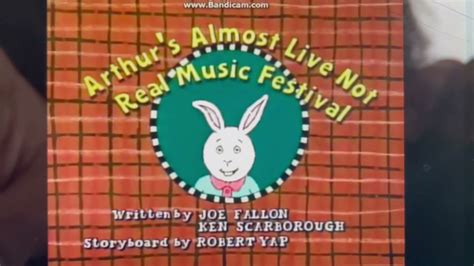 Arthur Arthurs Almost Live Not Real Music Festival Title Card Youtube
