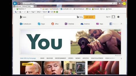 Make Msn The Default Web Page Youtube