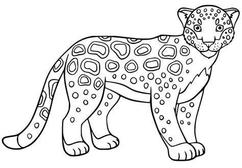 Dibujos De Jaguar Facil Para Colorear Para Colorear Pintar E Imprimir