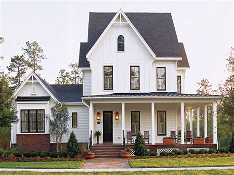 To create a timeless look, the plan offers elements like a gracious porch and a wide central passageway. Southern Living House Plans Farmhouse One Story House ...