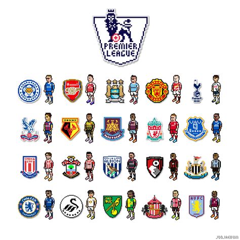 Football Logos Pixel Art