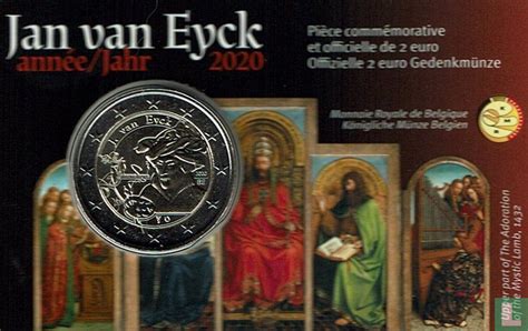 België 2 Euro 2020 Coincard Fra Jan Van Eyck Km 2020 België