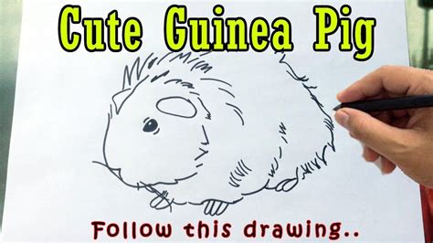 How To Draw A Guinea Pig Cute Guinea Pig Step By Step Easy Tutorial