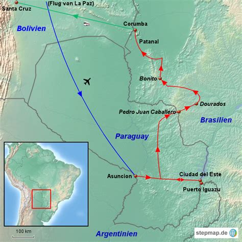 Stepmap Paraguay Landkarte Für Südamerika