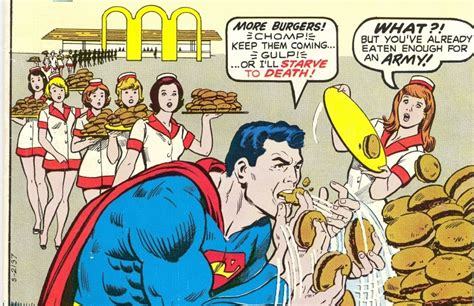 Fastfood Superheroes Eating Food