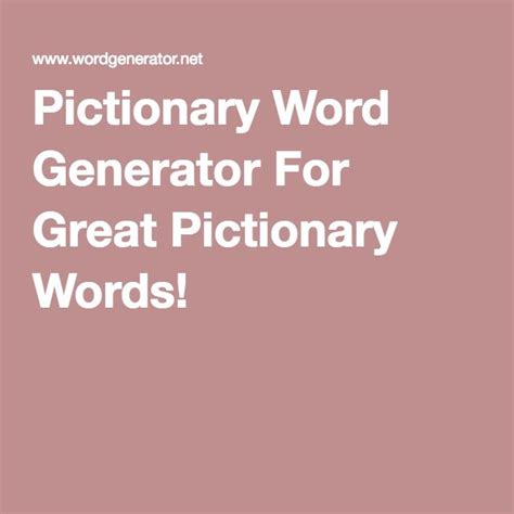 Here are some great pictionary word lists for adults you can incorporate in your next round of play. Pictionary Word Generator For Great Pictionary Words! | Pictionary words, Pictionary, Pictionary ...