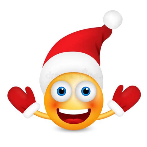 Emoticon De Santa Claus Smiley Emoji Vector El Ejemplo Ilustración