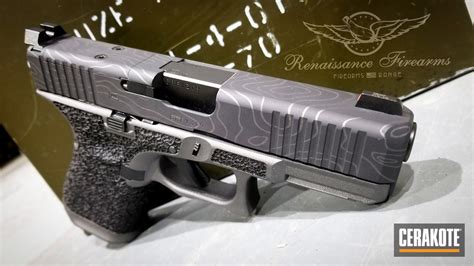 Topo Camo Glock Cerakoted Using Gun Metal Grey And Armor Black Cerakote
