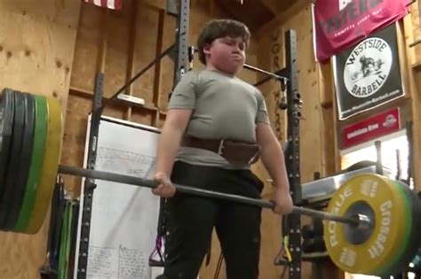 9 year old weightlifter breaks records by lifting over twice his weight
