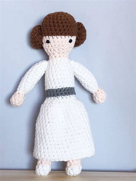 Princess Leia Crocheted Stuffed Doll Princess Leia From Star Etsy