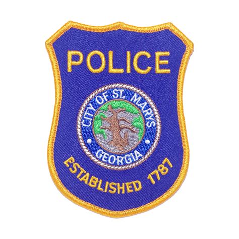 city of st marys georgia police embroidered patch sew on
