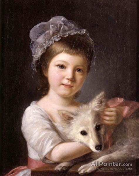 Nathaniel Hone Ra Young Girl With A Dog Oil Painting Reproductions
