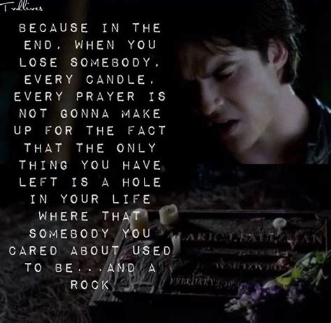 Damon and elena meet in season 1 and are initially involved in a love triangle including damon's brother, stefan. I love this quote | Vampire diaries damon, Vampire diaries ...