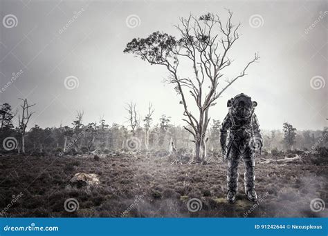 Astronaut In Forest Stock Photo Image Of Life Journey 91242644