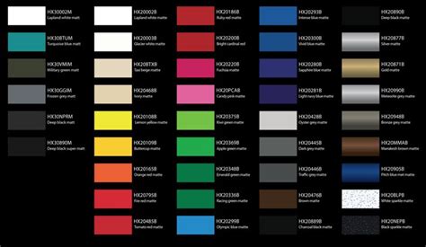 List Of Different Matte Colors For A New Car To Choose From New Cars