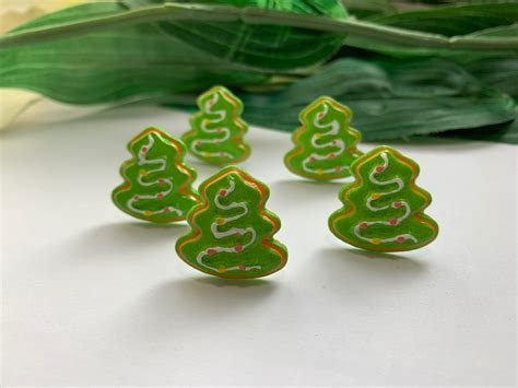 Christmas Tree Cookie Push Pins Novelty Push Pins Decorative Etsy