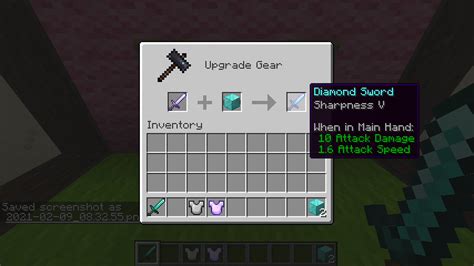 Upgrade Iron Tools And Armor To Diamondwith Enchants Minecraft Data Pack