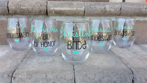 Personalized Bridesmaid Glasses Bride And Bridesmaid Glasses Etsy