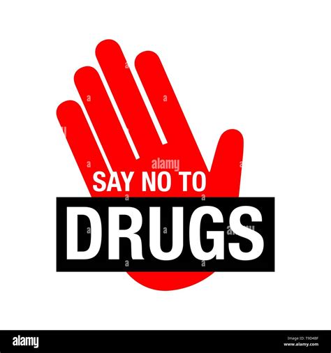 Say No To Drugs Lettering No Drugs Allowed Drugs Icon In Prohibition