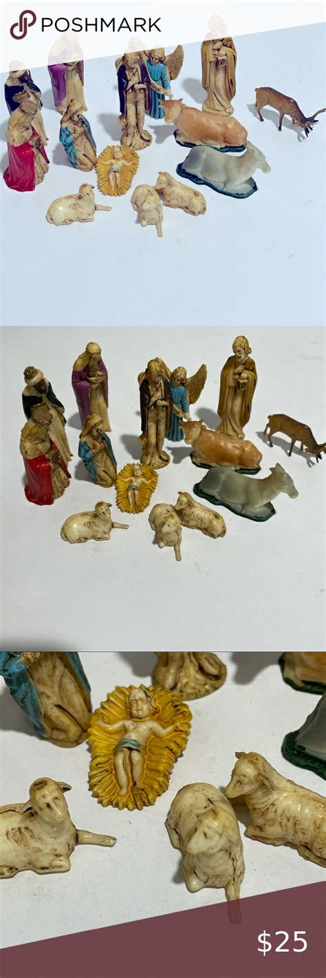 Vintage Christmas Mcm Miniature Nativity Set Nativity Set Vintage