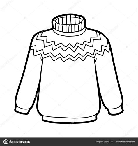 ️sweater Coloring Page Free Download