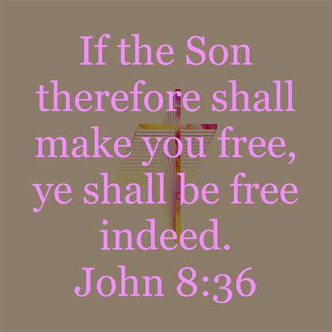 John 836 If The Son Therefore Shall Make You Free Ye Shall Be Free Indeed King James