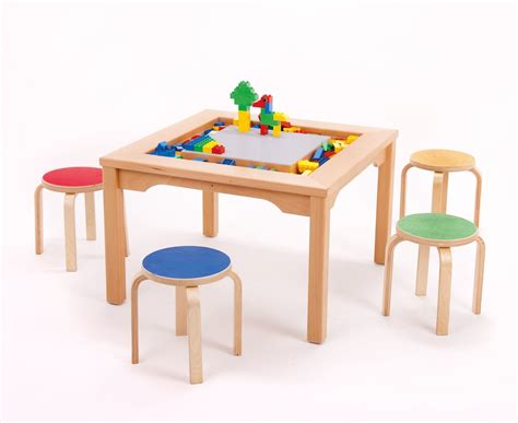 Lego Duplo Play Table With 4 Chairs And 144 Duplo Building Bricks