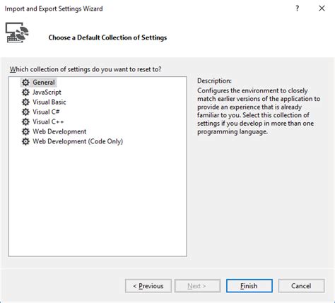 Visual Studio Reset All Settings Technipages