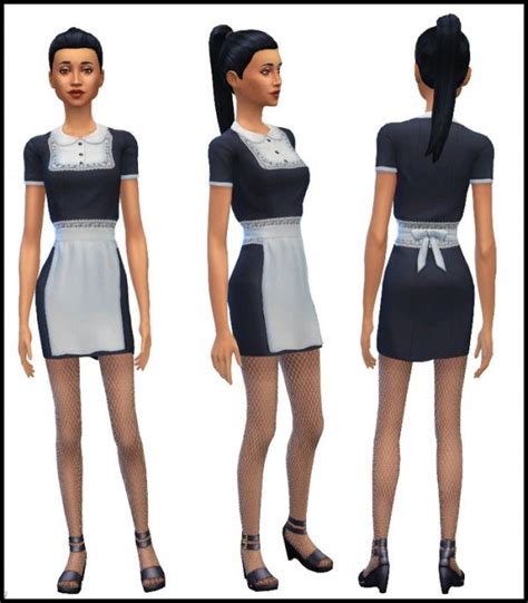 Clothing Maid Uniform Mesh Edit From Simista • Sims 4 Downloads Sims