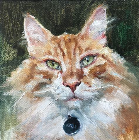 Custom Cat Art Oil On Canvas Painting By Heather Lenefsky Cat