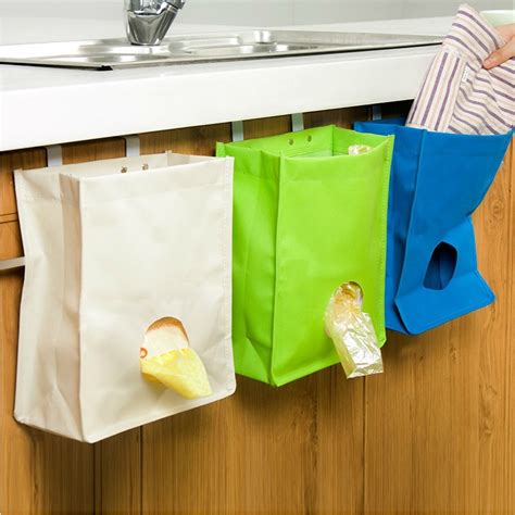 Hanging Garbage Bag Organizer Dispenser Kitchen Back Door Reusable