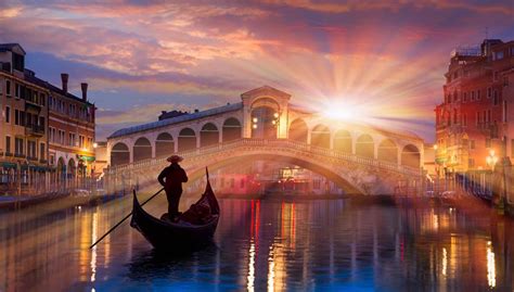 Cest Venise Sunset On Rialto Bridge