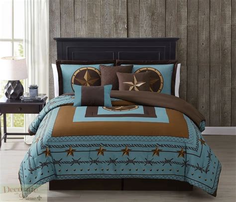 Decorate With Daria Cal King Comforter 7pc Set Turquoise Brown Modern