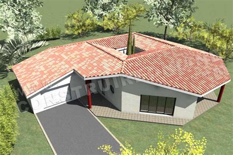 Sa façade blanche contraste avec les menuiseries extérieures foncées pour créer une ambiance design et sans superflu qui s'accorde à merveille avec l'environnement. Plan de maison moderne SPATIONAUTE