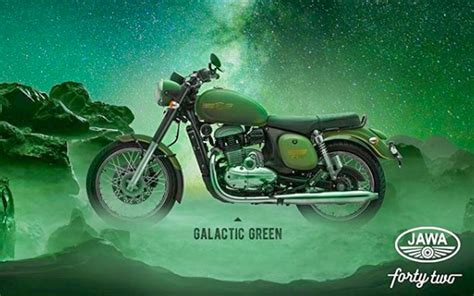 Jawa Forty Two Galactic Green Colour Is Stunningly Eye Catching Jawa