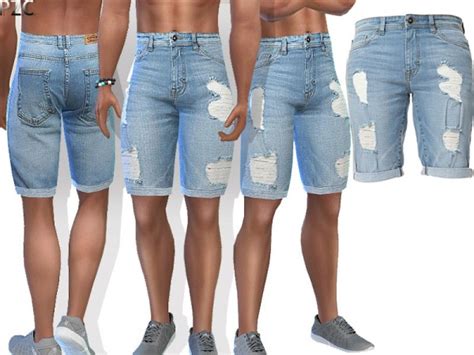 The Sims Resource Denim Jeans Shorts James By Pinkzombiecupcakes