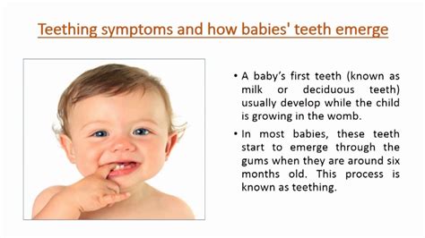 Teething Symptoms And How Babies Teeth Emerge Youtube