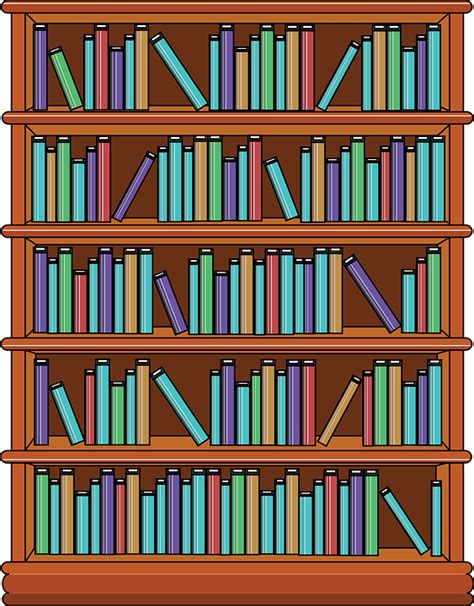 Rak Buku Perpustakaan Gambar Vektor Gratis Di Pixabay