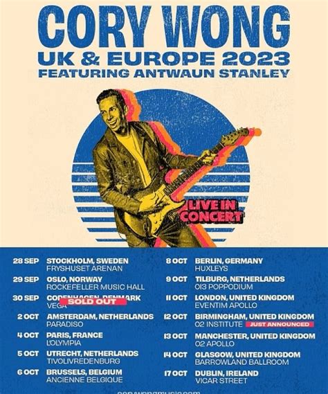 Cory Wong Uk And Europe Tour 2023 13 October 2023 O2 Apollo Event