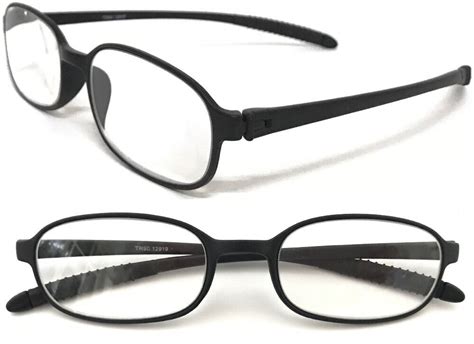 Tr12919 Superb Lightweight Tr90 Memory Plastic Black Comfortable Reading Glasses Ebay
