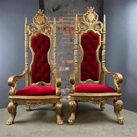 Guilded King And Queen Throne Chairs Rental Only Brandon Thatchers