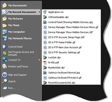 Tweak Your Recent Documents List Remote Administration For Windows