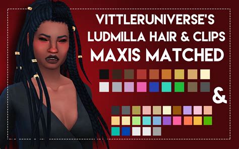 Simsworkshop Vittler Universes Ludmilla Hair Retextured By