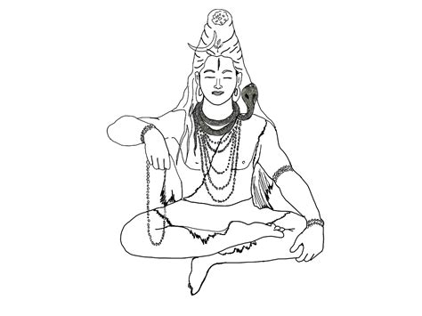 Shiva Line Drawing At Paintingvalley Com Explore Collection Of Shiva