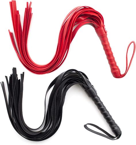 Lioncein 55cm Leather Sex Role Play Kit Sexy Flirting Whip Handle Flogger Restraint
