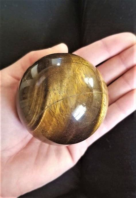 Golden Tiger S Eye Sphere 2 5 Etsy Gold Tiger Eye Tiger Eye