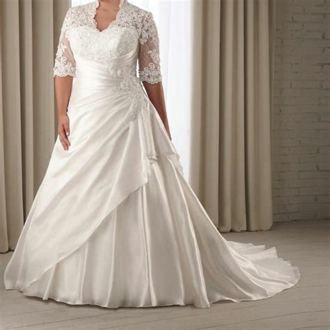 In this function or your wedding you want your looking is cohesive from other. Half Sleeve Lace Wedding Dress Bridal Gown Custom Plus ...